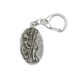 Saint Christopher Pewter Key Ring - 8656KP